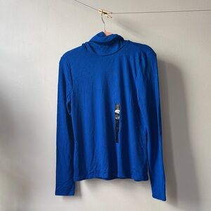 Banana Republic Vibrant Blue Soft Luxe Blouse/turtleneck